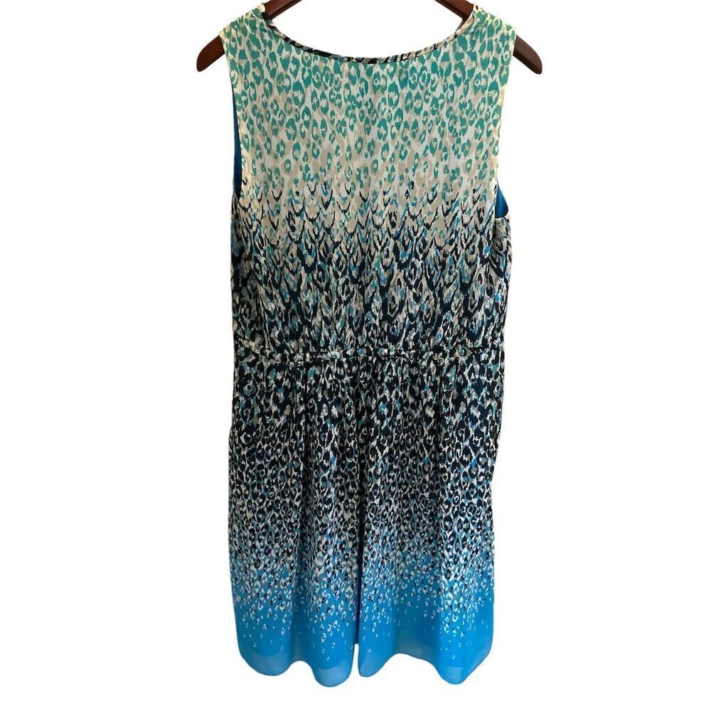 Ann Taylor‎ Women's Size 14 Animal Print Sleeveless V-Neck Mini Dress